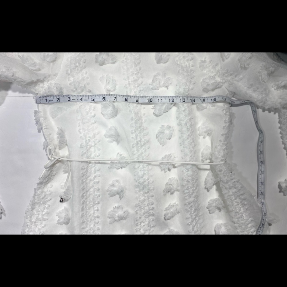 Indikah By Angel Biba White Fairy/Cottage Core Ruffle Chiffon Dress NWT Size M - Picture 14 of 15